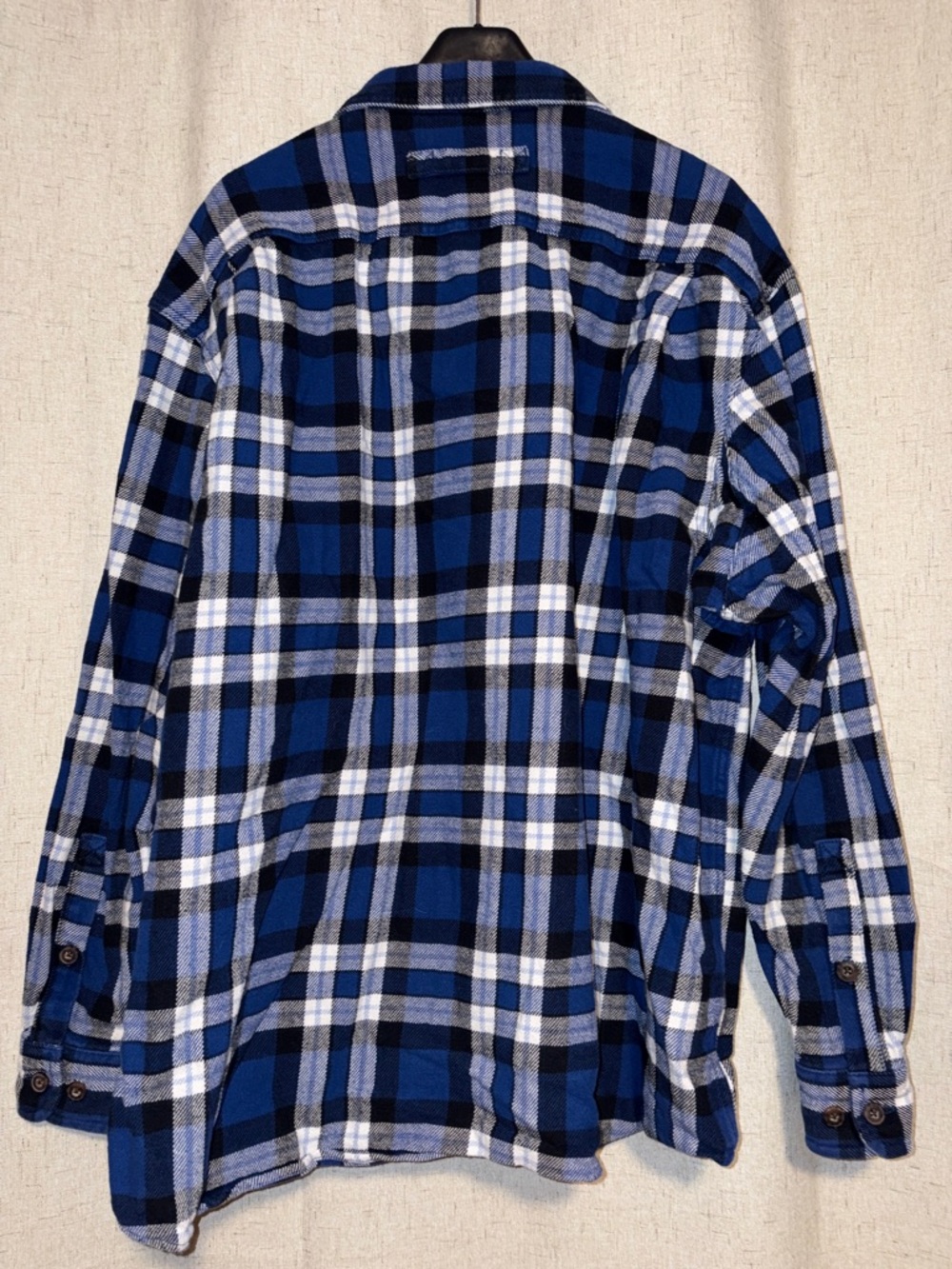 Duluth Trading Co Blue and White Plaid Long-Sleeve Shirt - Picture 7 of 9